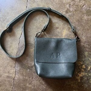 Monogrammed Crossbody Leather Bag Handcrafted in Spain